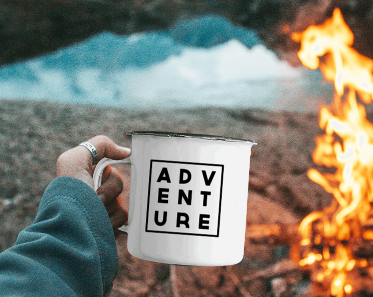 Adventure (Square) Enamel Camp Mug