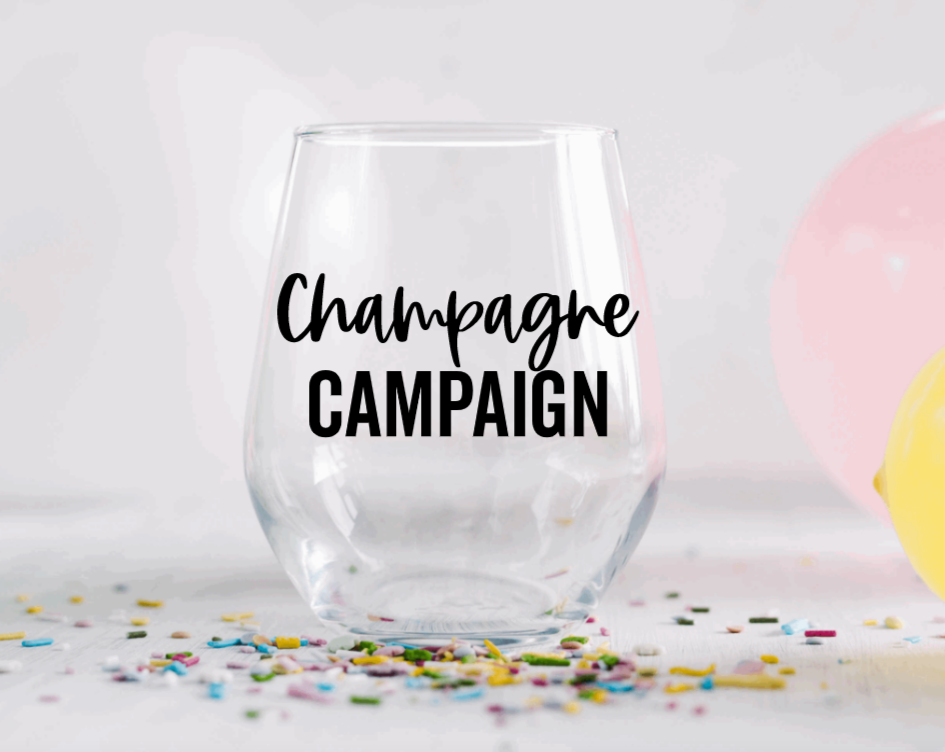 Champagne Campaign Wine Glass