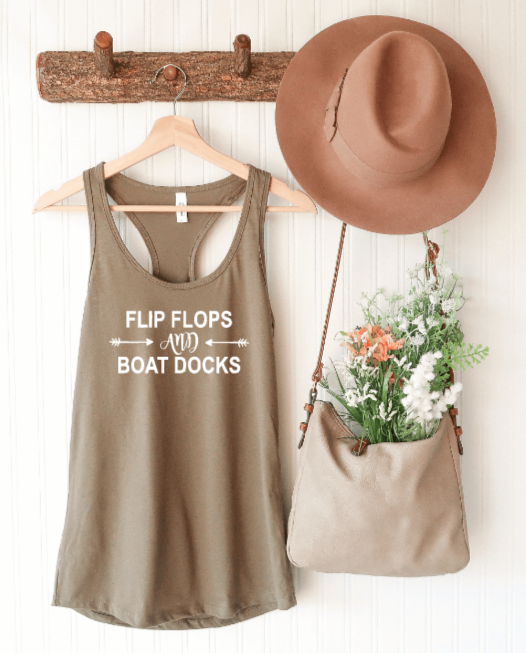 Flip Flops & Boat Docks Summer Tank Top