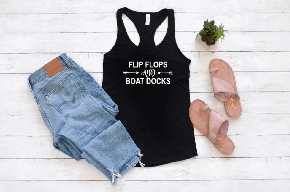 Flip Flops & Boat Docks Summer Tank Top