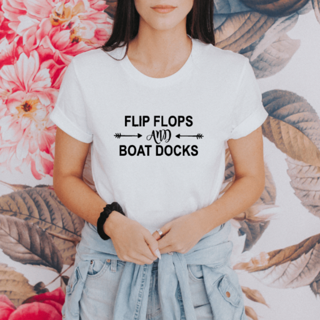 Flip Flops & Boat Docks Unisex Tee