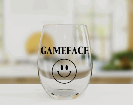 Gameface Wine Glass