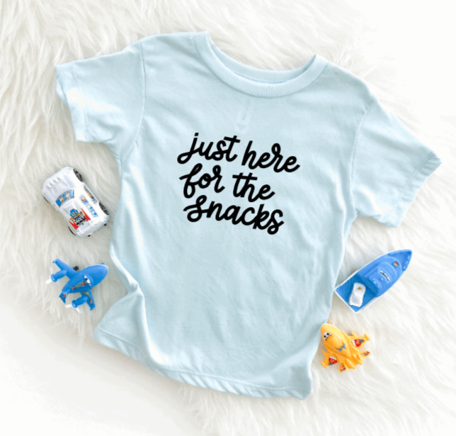 Just Here for the Snacks Kids Tee