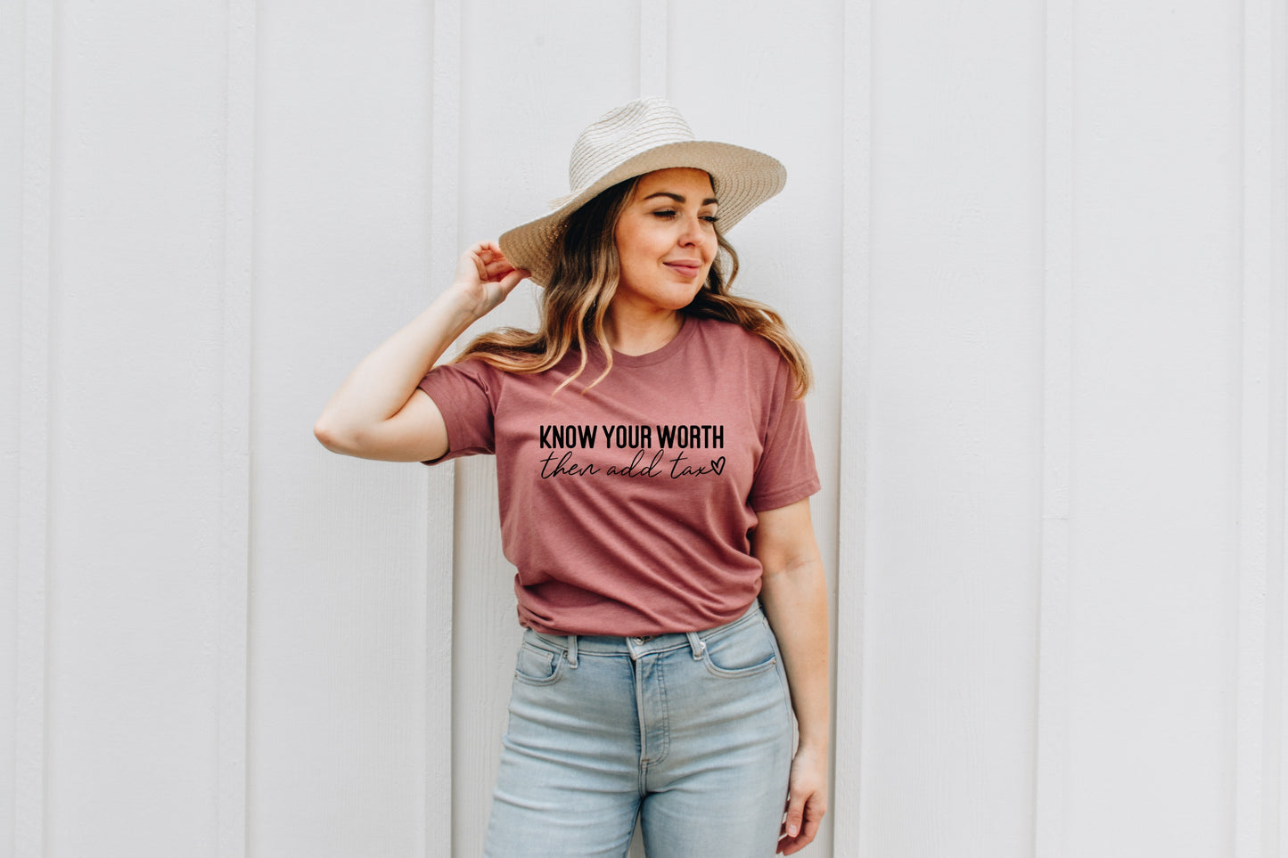 Know Your Worth Then Add Tax Unisex Tee