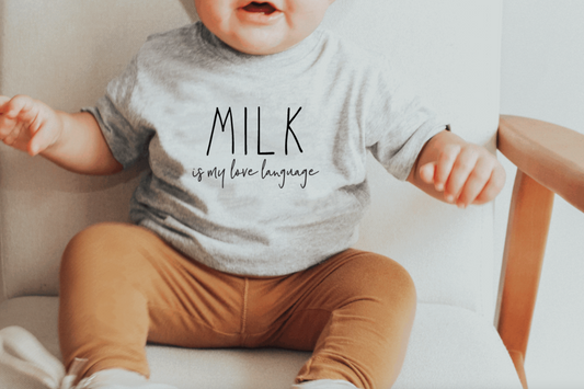 Milk is my love Language Baby One-Piece