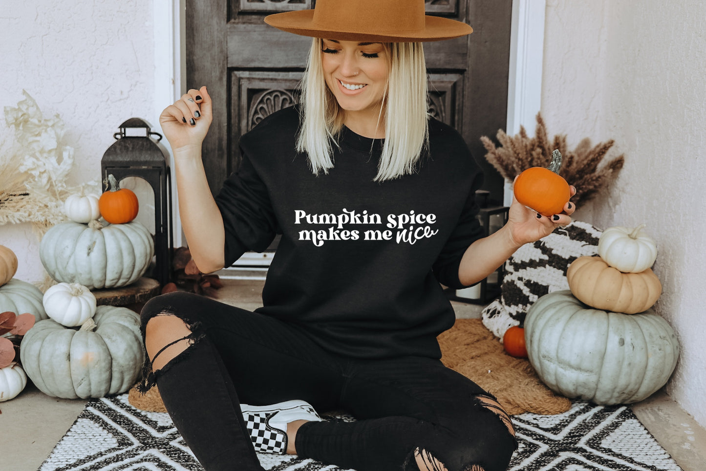 Pumpkin Spice Makes Me Nice Sweater