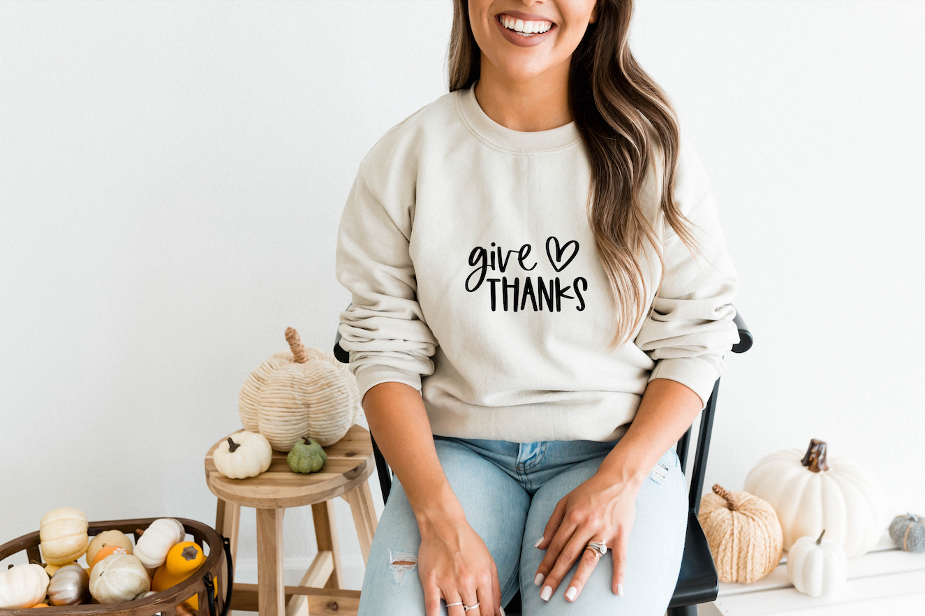Give Thanks (with heart) Sweater