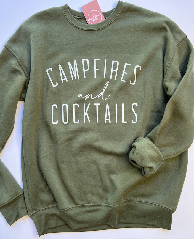 Campfires & Cocktails Crewneck Sweater
