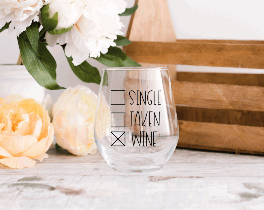 Single Taken Wine - Wine Glass