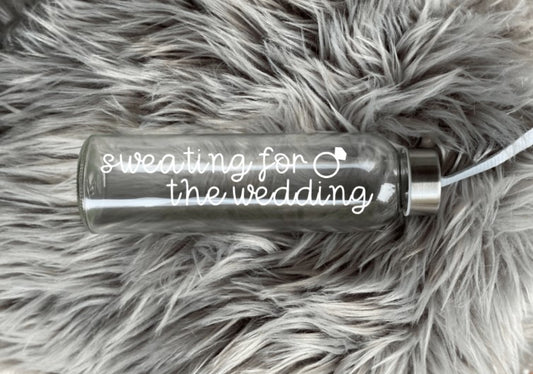 Sweating for the Wedding Water Bottle