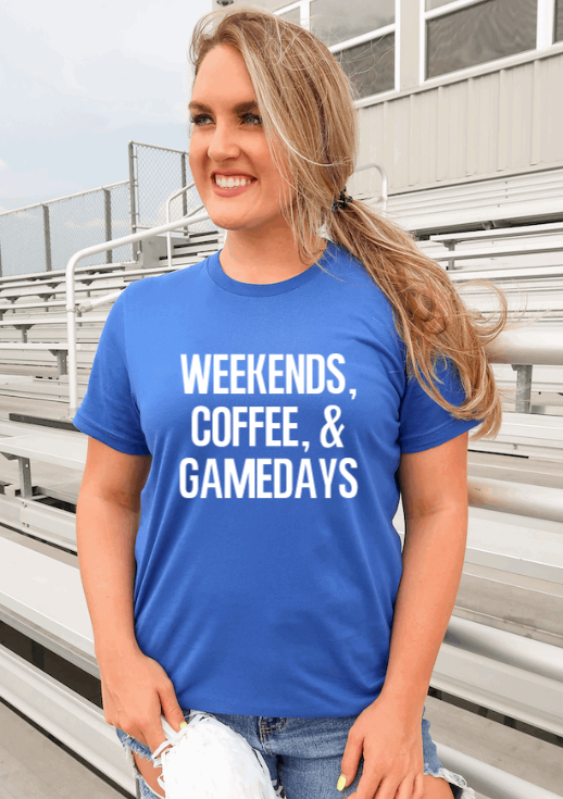 Weekends Coffee & Gamedays Unisex Tee