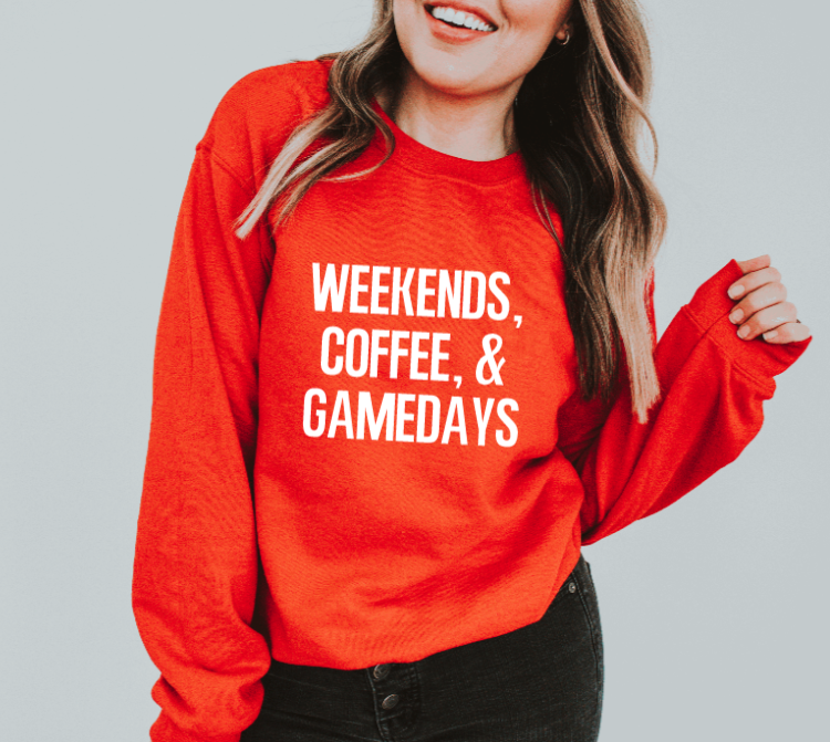 Weekends Coffee & Gamedays Unisex Sweater